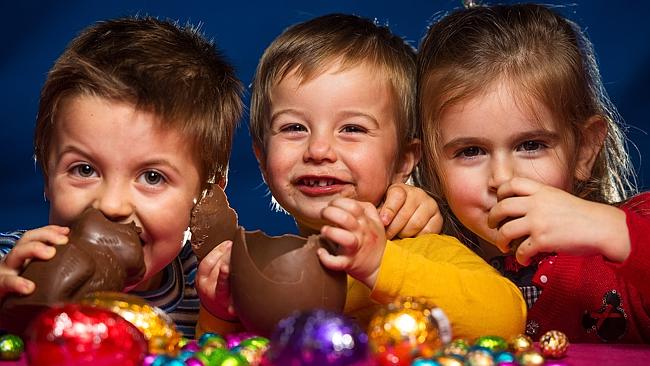 children-eating-chocolate-easter-eggs - Barker Dental Care